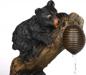 img 2 attached to Resin Black Bear Garden Water Fountain - Outdoor Feature For Patio, Yard, Deck, Lawn, And Balcony Relaxation