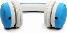 img 2 attached to AMALEN Premium Volume Limited Control Проводные наушники с микрофоном - легкие, регулируемые и складные для детей (синие)