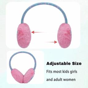 img 1 attached to Winter Warm Ear Muffs For Girls And Women - Lucky Bunny Kids Sequin Knit Earmuffs For Outdoor Cold Weather, With Plush Lining For Ear Protection