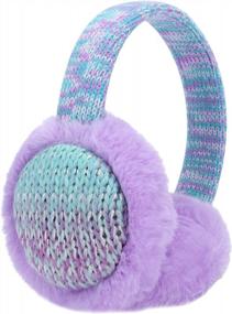 img 4 attached to Winter Warm Ear Muffs For Girls And Women - Lucky Bunny Kids Sequin Knit Earmuffs For Outdoor Cold Weather, With Plush Lining For Ear Protection