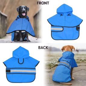 img 3 attached to 🐶 Candofly Dog Raincoat - Hooded Poncho with Adjustable Fit: Waterproof, Lightweight, Reflective Dog Rain Jacket, Pet Slicker for Small, Medium, and Large Dogs