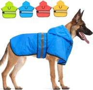 🐶 candofly dog raincoat - hooded poncho with adjustable fit: waterproof, lightweight, reflective dog rain jacket, pet slicker for small, medium, and large dogs логотип