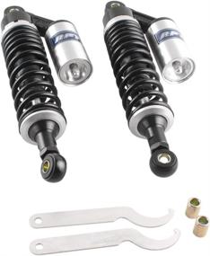 img 2 attached to 🏍️ Universal Motorcycle Rear Air Shock Absorbers, 320mm, GZYF Pair, Fit For Honda Suzuki Yamaha Kawasaki ATV, Go Kart Quad, Dirt Sport Bikes - Black & Silver