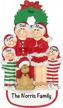 customizable family christmas ornaments with dogs - polyresin family of 5 - perfect for pet lovers - dogs first christmas in 2022 - unique & charming decoration logo
