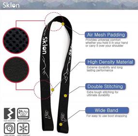 img 3 attached to Ski Boot Carrier Strap By Sklon New Innovative Winter Sport Accessory For Easy And Stress Free Boot Carrying - Cushioned Design - Black