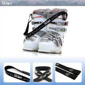 img 1 attached to Ski Boot Carrier Strap By Sklon New Innovative Winter Sport Accessory For Easy And Stress Free Boot Carrying - Cushioned Design - Black