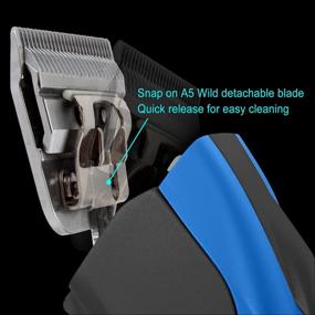 img 1 attached to Extra Durable Japanese Steel Detachable Blade - Size 7FW Wide, Compatible With Andis, Oster & Wahl A5 Clippers | FURZONE