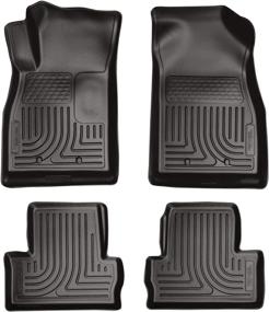 img 4 attached to 🚗 Husky Liners Weatherbeater Front & 2nd Seat Floor Mats for Chevrolet Volt (2011-2015) - Black (98181)