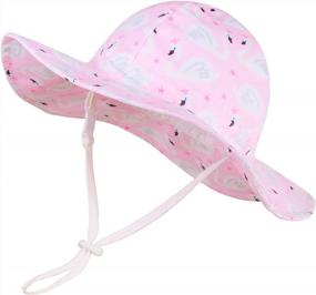 img 4 attached to Kids Sun Hat Toddler Baby Beach UPF 50+ UV Protection Wide Brim Outdoor Neck Flap Boys Girls Infant