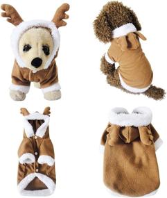 img 2 attached to 🎄 Mogoko Dog Cat Christmas Reindeer Costume: Hilarious Pet Elk Cosplay Dress for a Memorable Holiday!