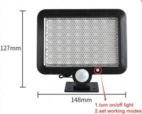 img 3 attached to 56 LED Solar Motion Sensor Lights Outdoor Indoor With Detachable Separate Panel - Control For Porch Fence Patio Yard Deck Garage Driveway Aolyty