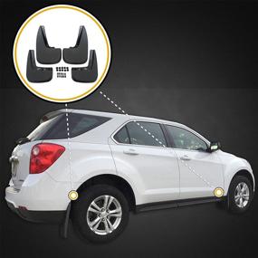 img 3 attached to 🚗 Enhance Protection with 2010-2017 Chevy Equinox Mud Flaps - Front Rear Molded 4pc