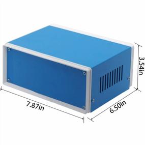 img 3 attached to Zulkit Junction Box Blue Metal Project Box DIY Electric Enclosure Case Preventive Case Electrical Box 7.9 X 6.5 X 3.5 Inch