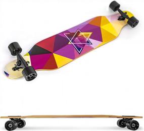 img 3 attached to Get Your Kids Rolling With The Longboard Skateboard: 41 Inch 8 Layer Canadian Maple Drop Through Longboards!