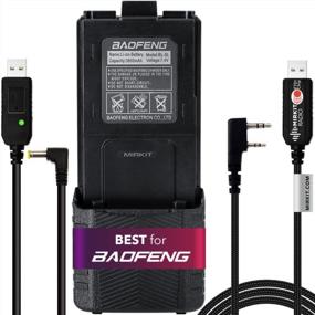 img 4 attached to Обновите свой Baofeng с помощью комплекта Mirkit: аккумулятор большой емкости, кабель для программирования и зарядное устройство USB