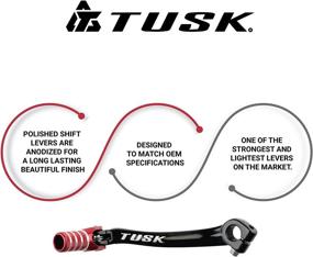 img 3 attached to 🔧 Tusk Folding Shift Lever with Black and Red Tip for 1996-2004 Honda XR400R