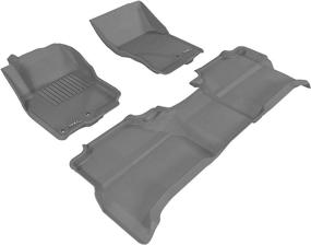 img 4 attached to 🚗 Premium 3D MAXpider All-Weather Floor Mats for Nissan Frontier Crew Cab - Custom Fit Car Floor Liners for 2005-2019 Models, Kagu Series (Gray)