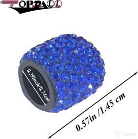 img 2 attached to 💎 TopDall Bling Tire Valve Stem Caps: Dark-Blue Dustproof Crystal Rhinestone Car Accessories - Set of 4