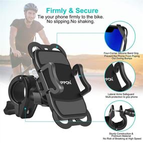 img 1 attached to Detachable 360° Rotation Bike & Motorcycle Phone Mount: Handlebar Cell Phone Holder for Scooter, Stroller, and Treadmill - iPhone Samsung Galaxy Compatible for Cycling