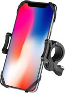 detachable 360° rotation bike & motorcycle phone mount: handlebar cell phone holder for scooter, stroller, and treadmill - iphone samsung galaxy compatible for cycling логотип