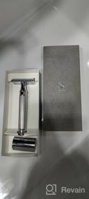 img 7 attached to 🪒 T-Blade MUHLE Elongated Handle: Traditional Chrome Closed Comb Safety Razor - Silver