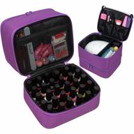 burgundy purple butterfox nail polish storage case, holds 30-40 bottles & uv dryer light, perfect nail supplies organizer логотип