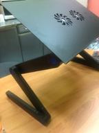 img 1 attached to Laptop Desk with T8 Cooling (Black) review by Boyan Dimitrov ᠌