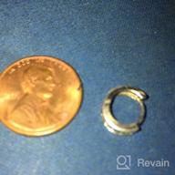 img 1 attached to 👑 Sterling Silver Princess-cut Mini Huggie Hoop Earrings: Ritastephens 3.5x9 Mm review by Danay Lewis