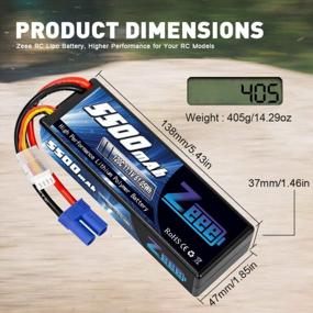 img 1 attached to High-Performance EC5 Connector 3S Lipo Battery | Zeee 5500MAh 11.1V For RC Car & Vehicles | 120C & Hard Case (2 Pack)