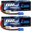 high-performance ec5 connector 3s lipo battery | zeee 5500mah 11.1v for rc car & vehicles | 120c & hard case (2 pack) logo