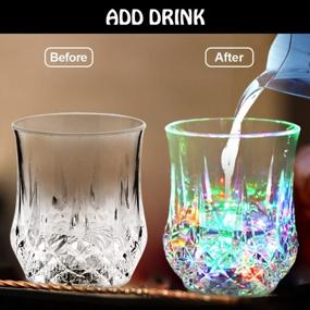 img 2 attached to HOMEYA LED Cups, Flash Light Up Cups Automatic Water Activated LED Glow Shot Glasses Color Changing Wine Whisky Beer Cola Juice Drinkware Mugs For Bar Disco Night Club Party Halloween Christmas-4 PCS