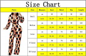 img 1 attached to CutieLove Women'S Multicolor Print V-Neck Jumpsuit With Belt - Sexy Casual Long Sleeve Wide Leg Pants For Stylish Comfort
