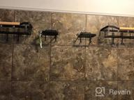 img 1 attached to 304 Stainless Steel Rustproof Shower Caddy Bathroom Shelf With 2 Soap Holders And 16 Hooks - No Drilling Required - 4-Pack Adhesive Organizer For Kitchen & Bathroom Storage review by Corey Randolph