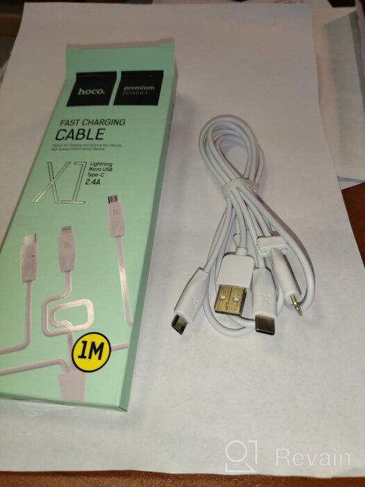 img 1 attached to Hoco X1 3 in 1 2.4A / Cable 3 in 1 Lightning, Micro-USB, Type-C, 1 m / white review by Funahashi Riko ᠌