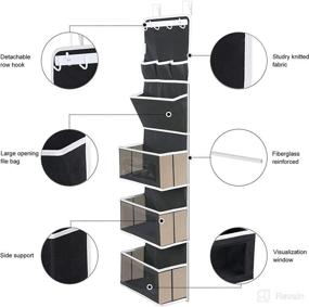 img 3 attached to 📦 Organize and Maximize Space with the Super Convenient Sturdy Door Over Hanging Organizer - Large Clear Windows and Door Hook Included!