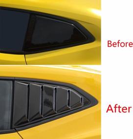 img 2 attached to Крышка жалюзи бокового окна из углеродного волокна для Chevrolet Camaro 2016-2021