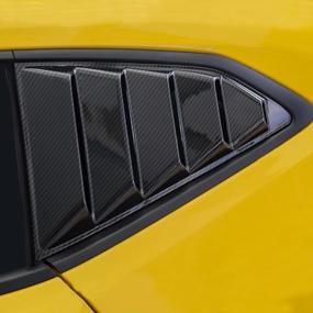img 1 attached to Крышка жалюзи бокового окна из углеродного волокна для Chevrolet Camaro 2016-2021