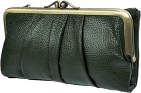 img 4 attached to Leather Wallets Compact Bifold Clutch Women's Handbags & Wallets : Wallets