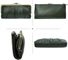 img 1 attached to Leather Wallets Compact Bifold Clutch Women's Handbags & Wallets : Wallets