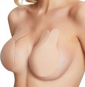 img 2 attached to Adhesive Bra, Breast Lift Tape Silicone Breast Pasties