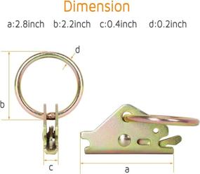 img 1 attached to 🏞️ Trekassy E-Track Tie Down Kit with 8 O-Ring Anchors and 8 Rope Tie Offs - TieDown Accessories Bundle for Trucks, Warehouses, Docks, Trailers, Boats