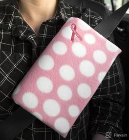 img 4 attached to 🎗️ The Breast and Chest Buddy: Comfortable Seatbelt Cushion for Mastectomy and Breast Reconstruction Sites in Polka Dots with Breast Cancer Ribbon design