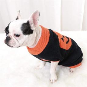 img 1 attached to Neiwech Sweater Halloween Pumpkin Knitwear Dogs