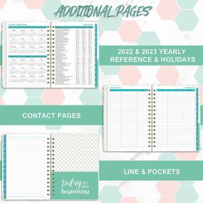 img 2 attached to Stay Organized In 2022 With Our Flexible Hardcover Planner Featuring Weekly & Monthly Tabs, Twin-Wire Binding, And An Inner Pocket - Jan To Dec