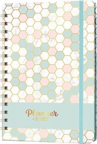 img 4 attached to Stay Organized In 2022 With Our Flexible Hardcover Planner Featuring Weekly & Monthly Tabs, Twin-Wire Binding, And An Inner Pocket - Jan To Dec