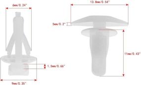 img 3 attached to 🚗 20Pcs Plastic Car Retainer Clips by Mtsooning - Push Pin Rivets Set for A4 Door Trim Panel - Fasteners Kit