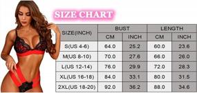 img 1 attached to SELINK Women Sexy Lace Lingerie Set Strappy Bra And Panty Set Two Piece Babydoll