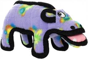 img 3 attached to TUFFY Zoo Junior Hippo Dog Toy - Multi-Squeaker - Durable, Tough & Strong Soft Toy For Interactive Play (Tug, Toss & Fetch), Machine Washable & Floats - World'S Tuffest.