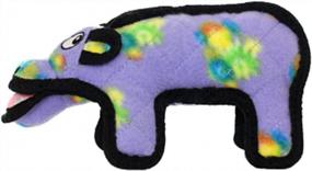 img 2 attached to TUFFY Zoo Junior Hippo Dog Toy - Multi-Squeaker - Durable, Tough & Strong Soft Toy For Interactive Play (Tug, Toss & Fetch), Machine Washable & Floats - World'S Tuffest.