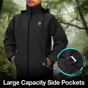 img 1 attached to 🌧️ TIDEWE Rain Suit: Black Size L - Waterproof, Breathable & Lightweight Rainwear